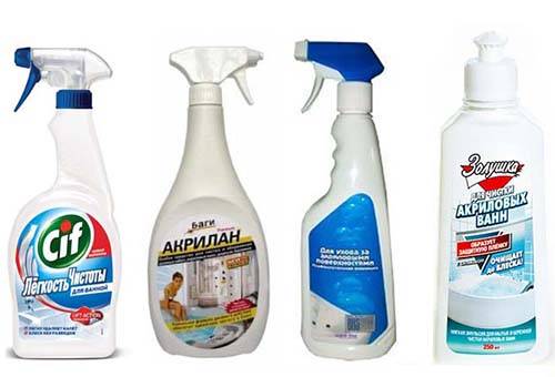 Nettoyants acryliques pour le bain