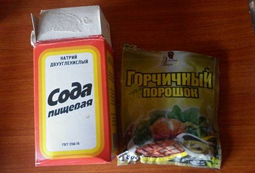 Soda et poudre de moutarde