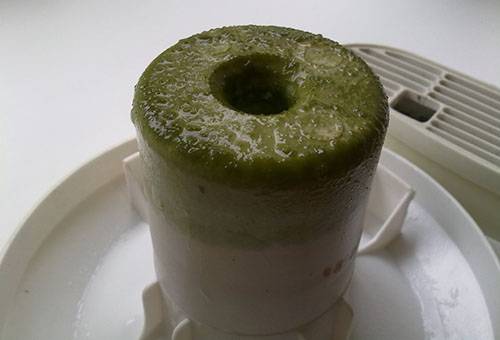 Entonnoir d'entrée du refroidisseur avant le nettoyage