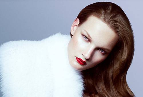 Fourrure de lapin blanche comme neige