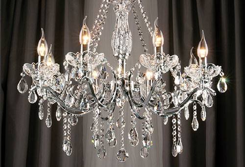 Lustre en cristal contemporain