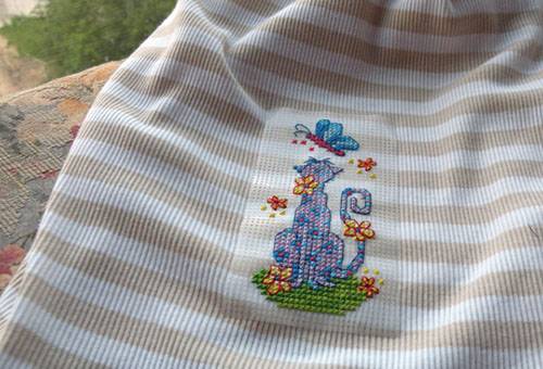 Broderie sur toile patch