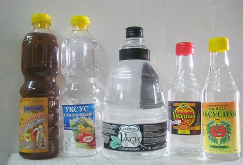 Vinaigre en bouteille