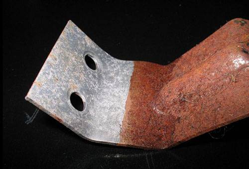 Pièce nettoyée à la rouille