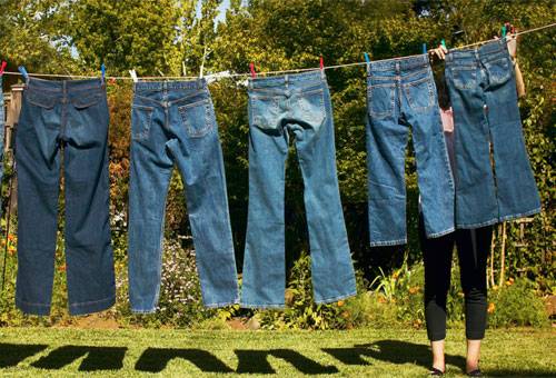 Séchage de jeans