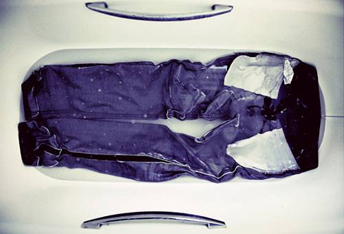 Jeans dans le bain