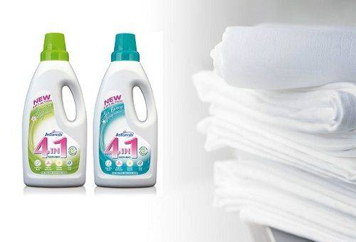 linge propre et gel de lavage