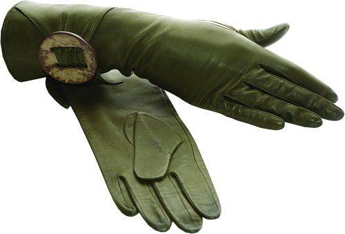 gants en daim vert