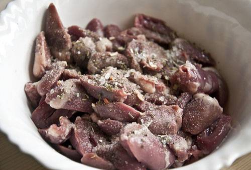 Coeurs de poulet sans gras