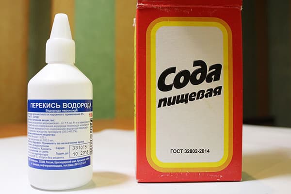 Peroxyde d'hydrogène et bicarbonate de soude