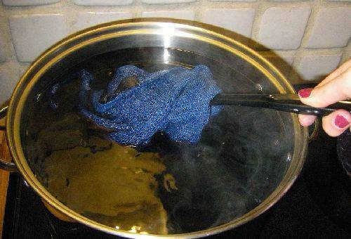 procédure de teinture des tissus