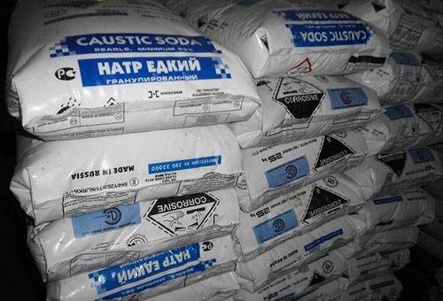 Stockage de soude caustique