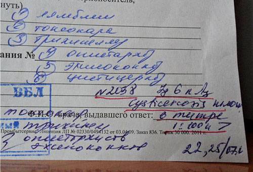 Résultats d'analyse fécale