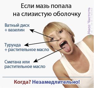 Si la pommade atteint les muqueuses