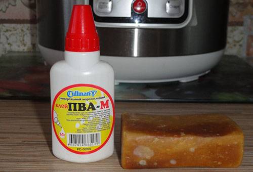 PVA colle et savon à lessive