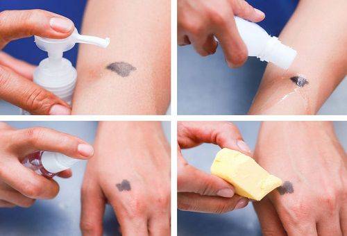 élimination des taches de permanganate de potassium