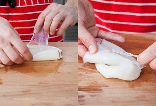 Retirer le film de calmar