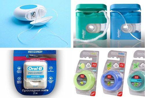 différents types de fil dentaire