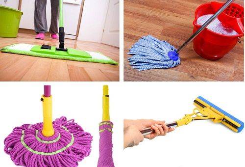 une variété de serpillières