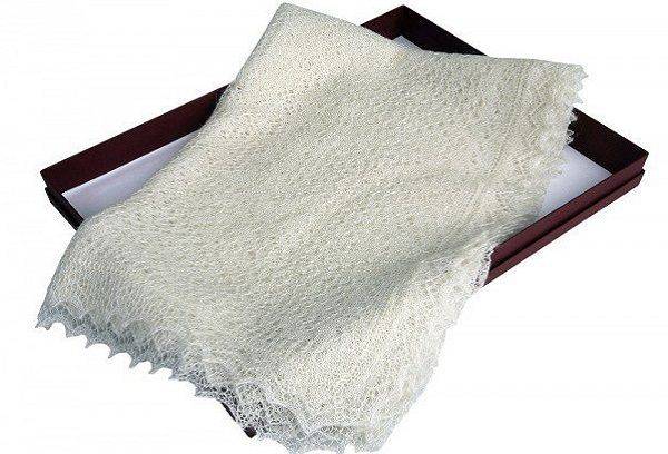 Foulard en duvet blanc