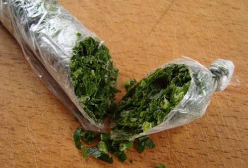 Oseille gelée dans le paquet
