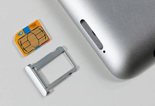 Carte SIM extraite de l'iPad