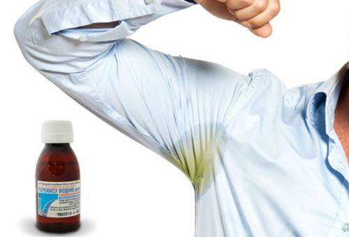 peroxyde d'hydrogène à partir de taches jaunes