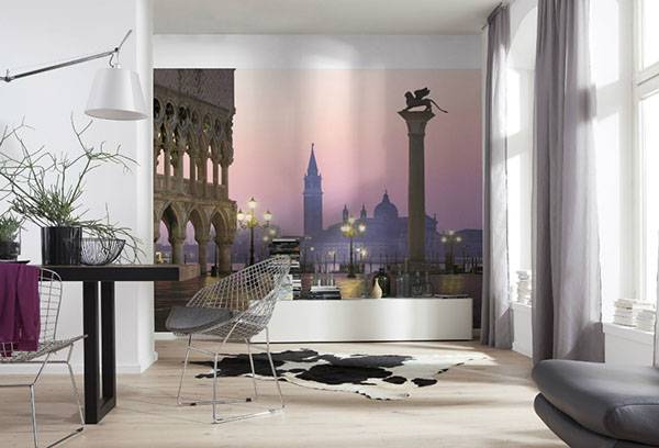 Papier peint photo dans le salon