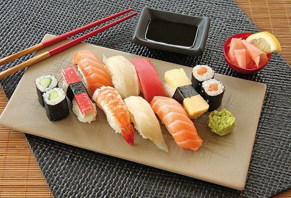Sushi et petits pains