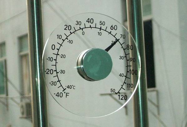 thermomètre design rond