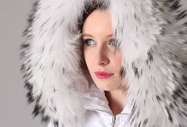 Col de veste en duvet