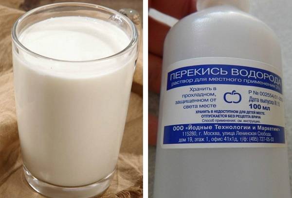 Peroxyde d'hydrogène et lait