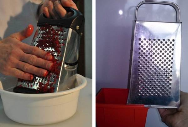 application de la râpe