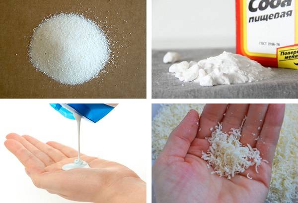 eau de javel, soda, shampoing et savon