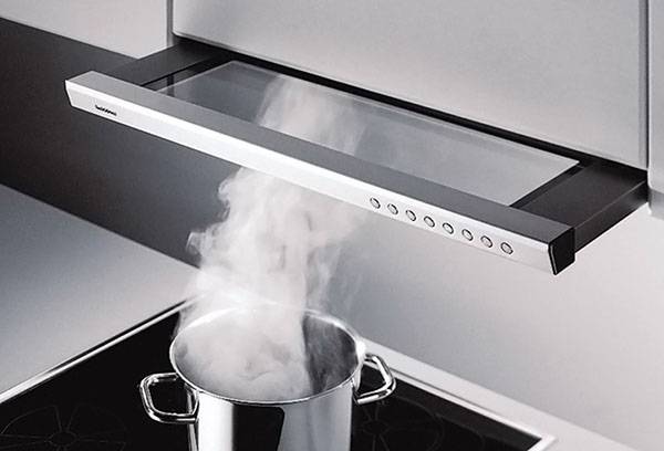 Hotte de cuisine extensible