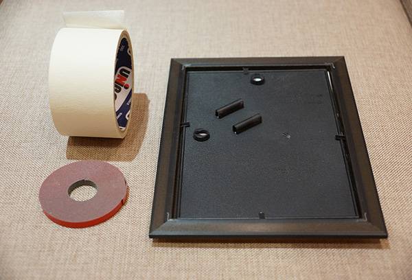 Cadre photo et ruban adhésif double face