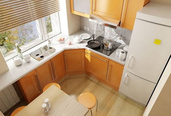 Arrangement de meubles dans la cuisine