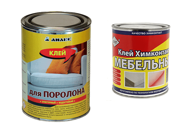 Deux types de colle pour caoutchouc mousse