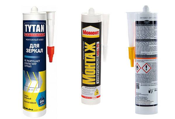 Types de colle pour miroirs