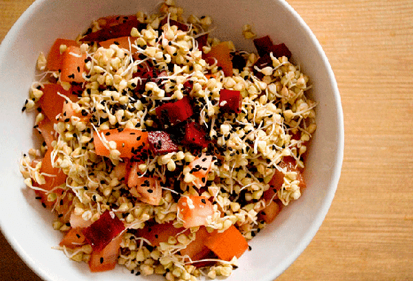 Plat de sarrasin vert