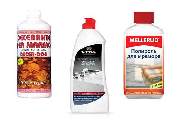 Produits spéciaux pour marbre moulé