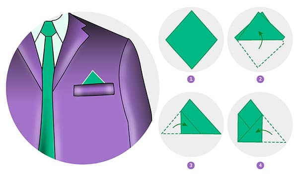 Modèle de pliage de poche simple