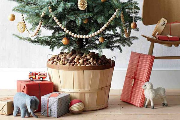 Vivre un arbre de Noël dans une baignoire