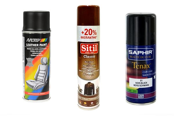 Sprays pour peindre des objets en cuir