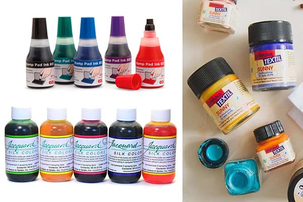 Trois types de teintures pour tissus