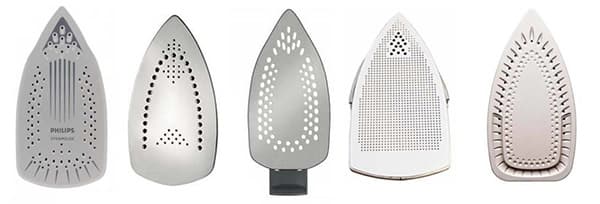 Différents types de semelles de fer