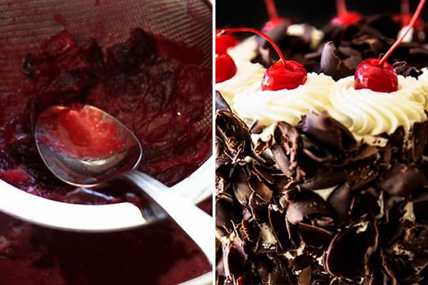 Sirop de cerise pour le gâteau