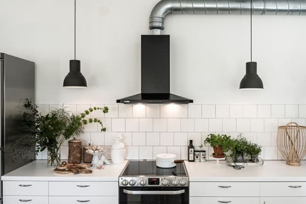 Hotte de cuisine dans un style scandinave