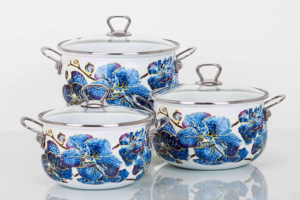 Casseroles en aluminium émaillé