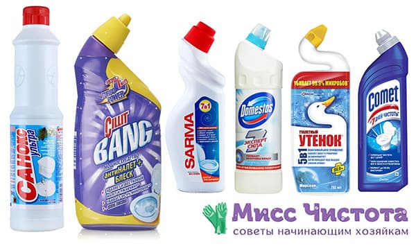 Nettoyants de toilette populaires